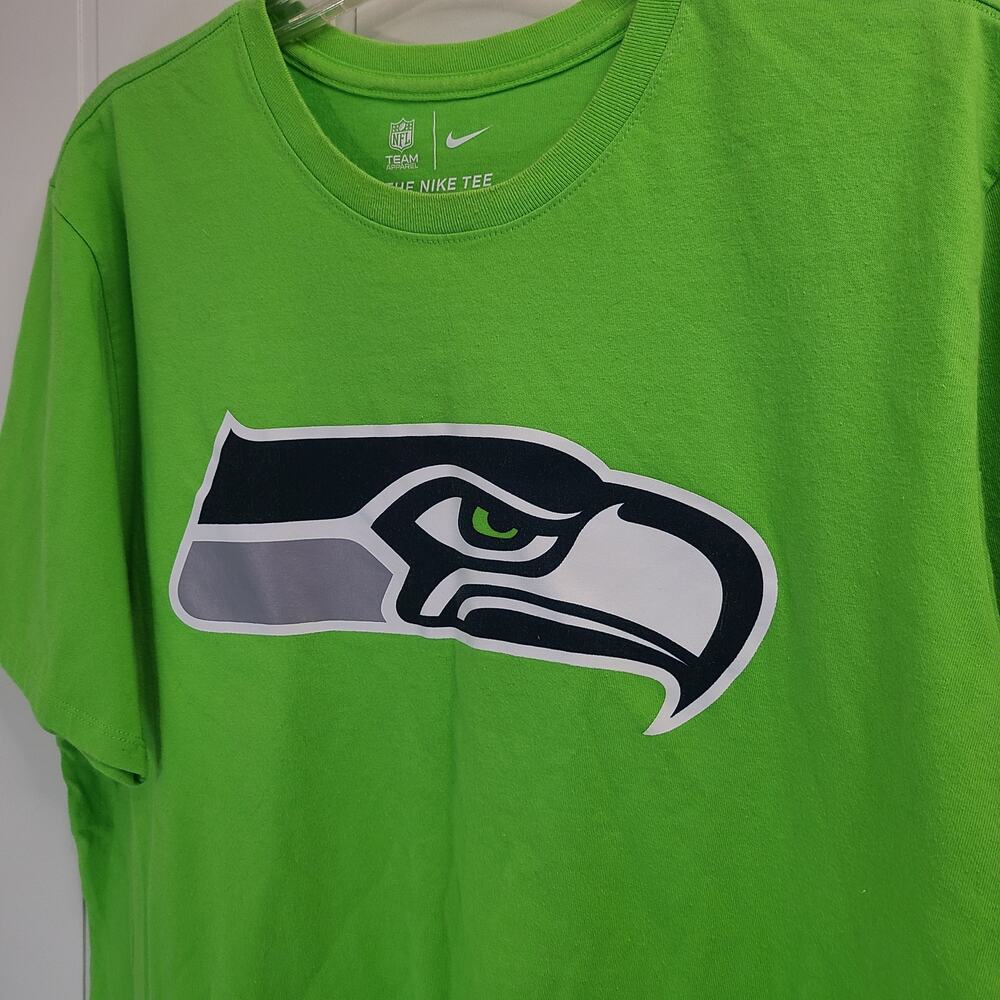 Seattle Seahawks Nike T-Shirt Men's Large Logo NFL Dri-FIT Performance - Picture 5 of 8
